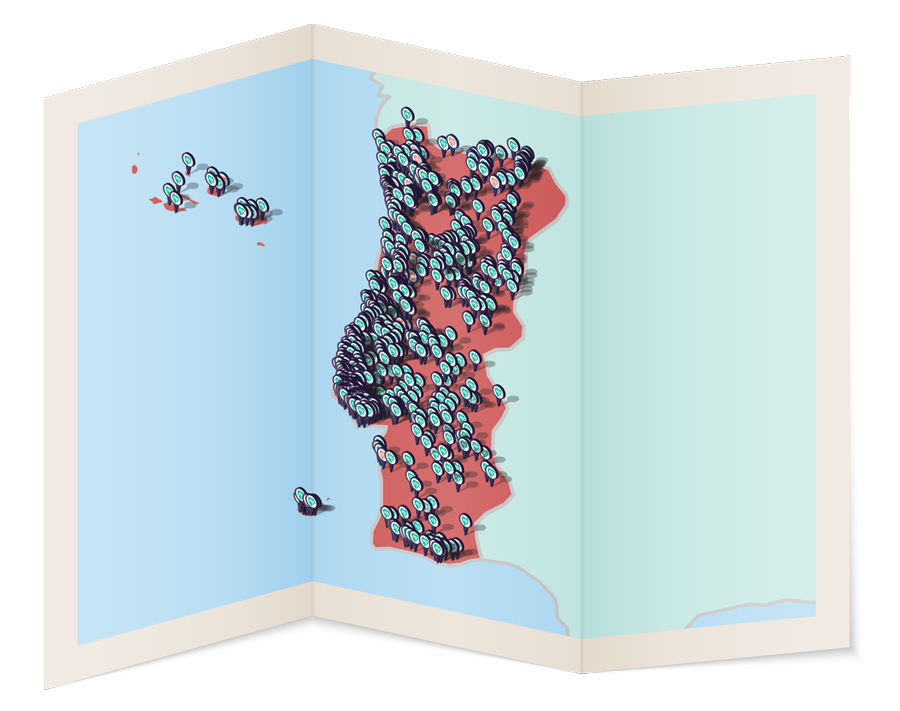 Mapa Clientes MySenior - Portugal